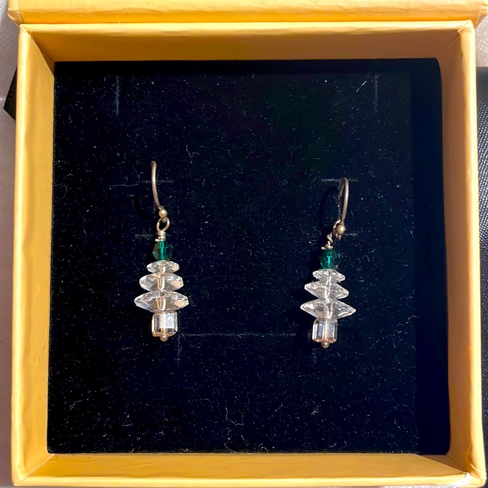 Handmade Crystal Tree Earrings
